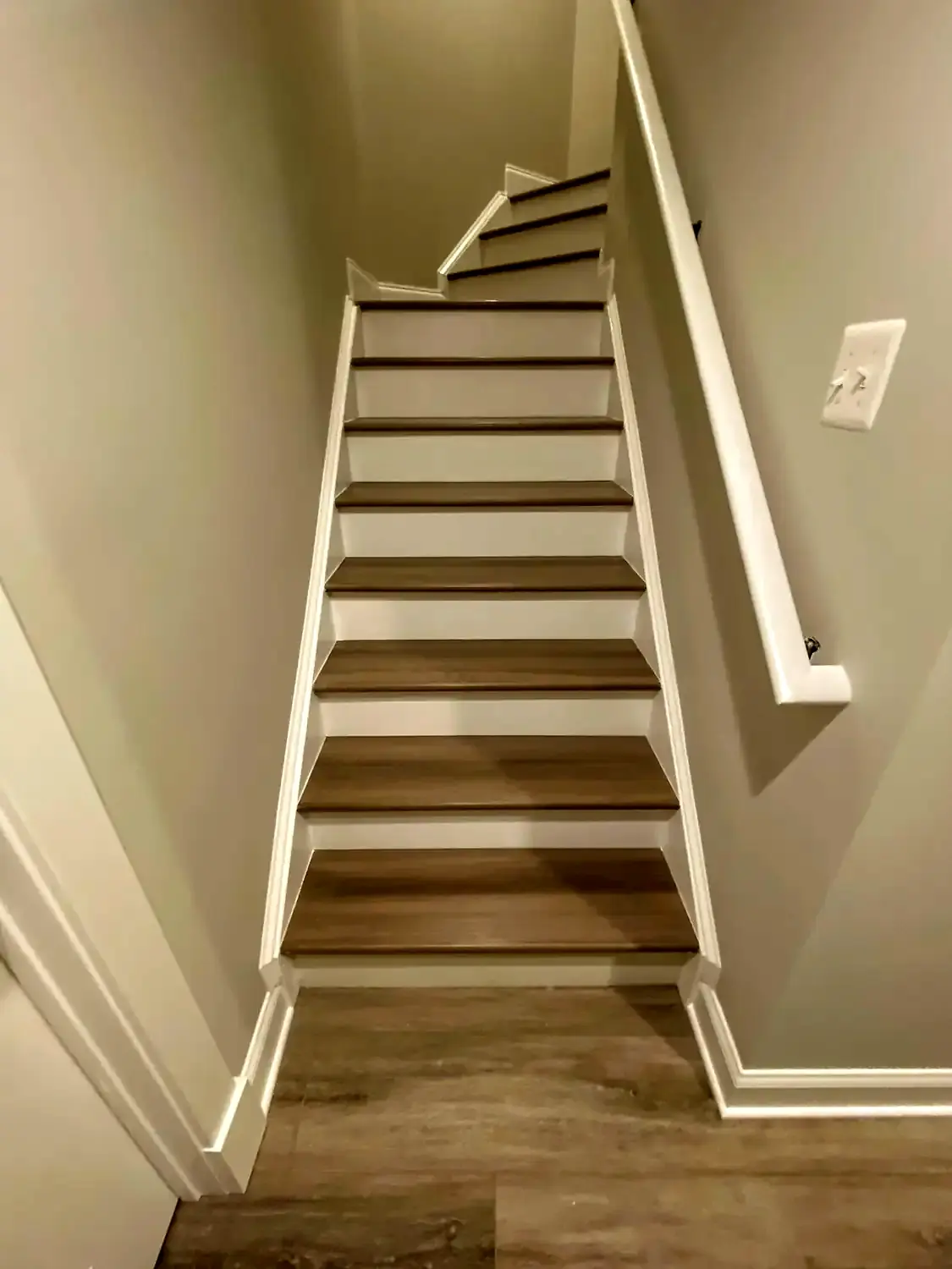 Finished-basement luxury vinyl, flooring project in Northern Virginia by HOM Design & Build, view 4