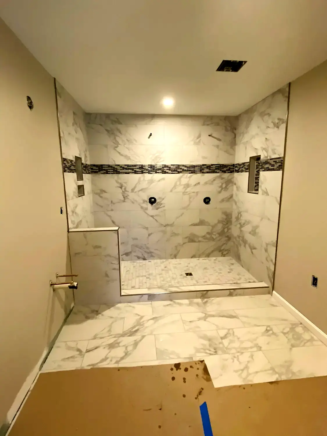 Walk-in shower conversion, bathroom remodeling project in Northern Virginia by HOM Design & Build, view 2