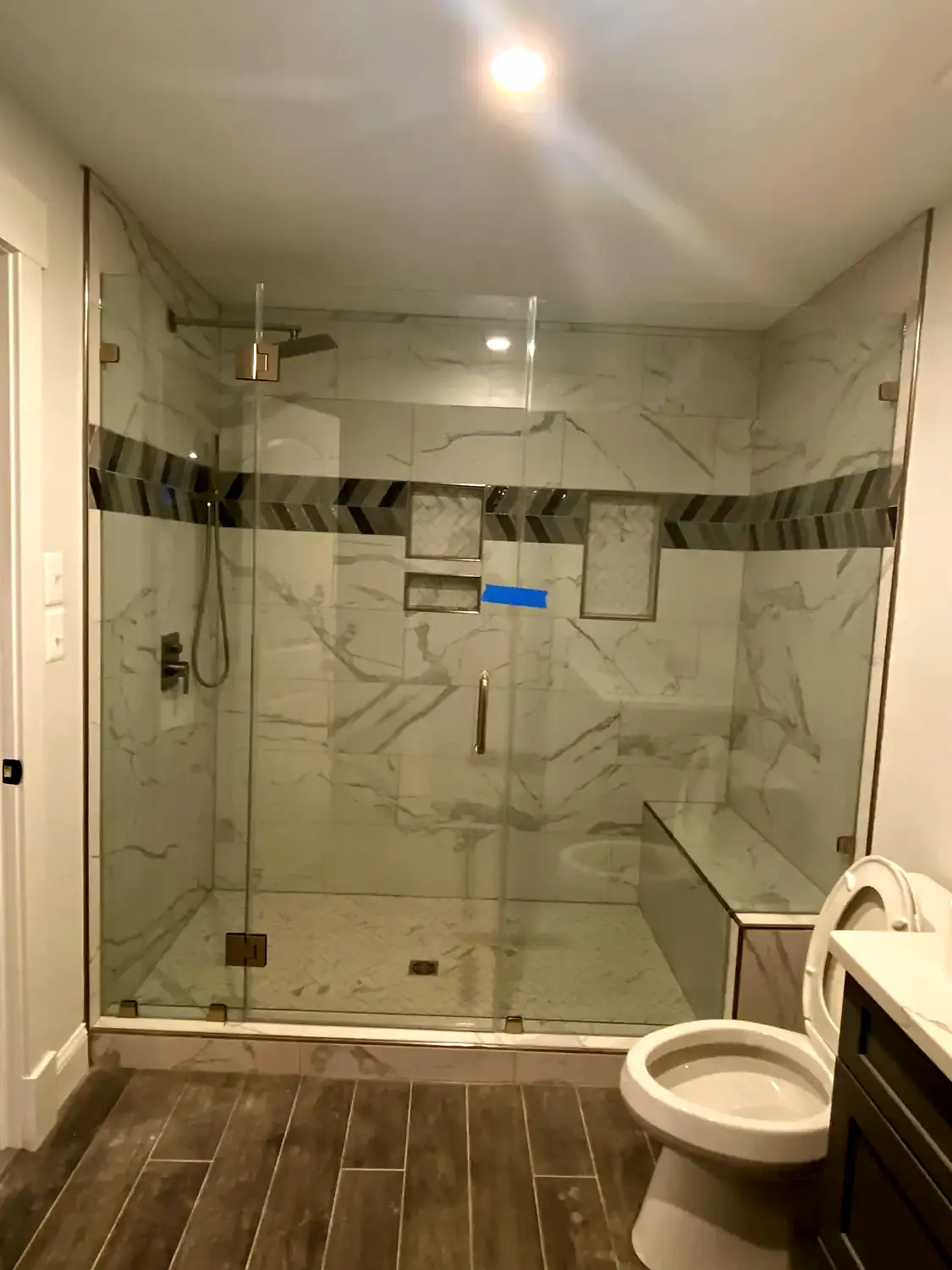 Walk-in shower conversion, bathroom remodeling project in Northern Virginia by HOM Design & Build, view 4