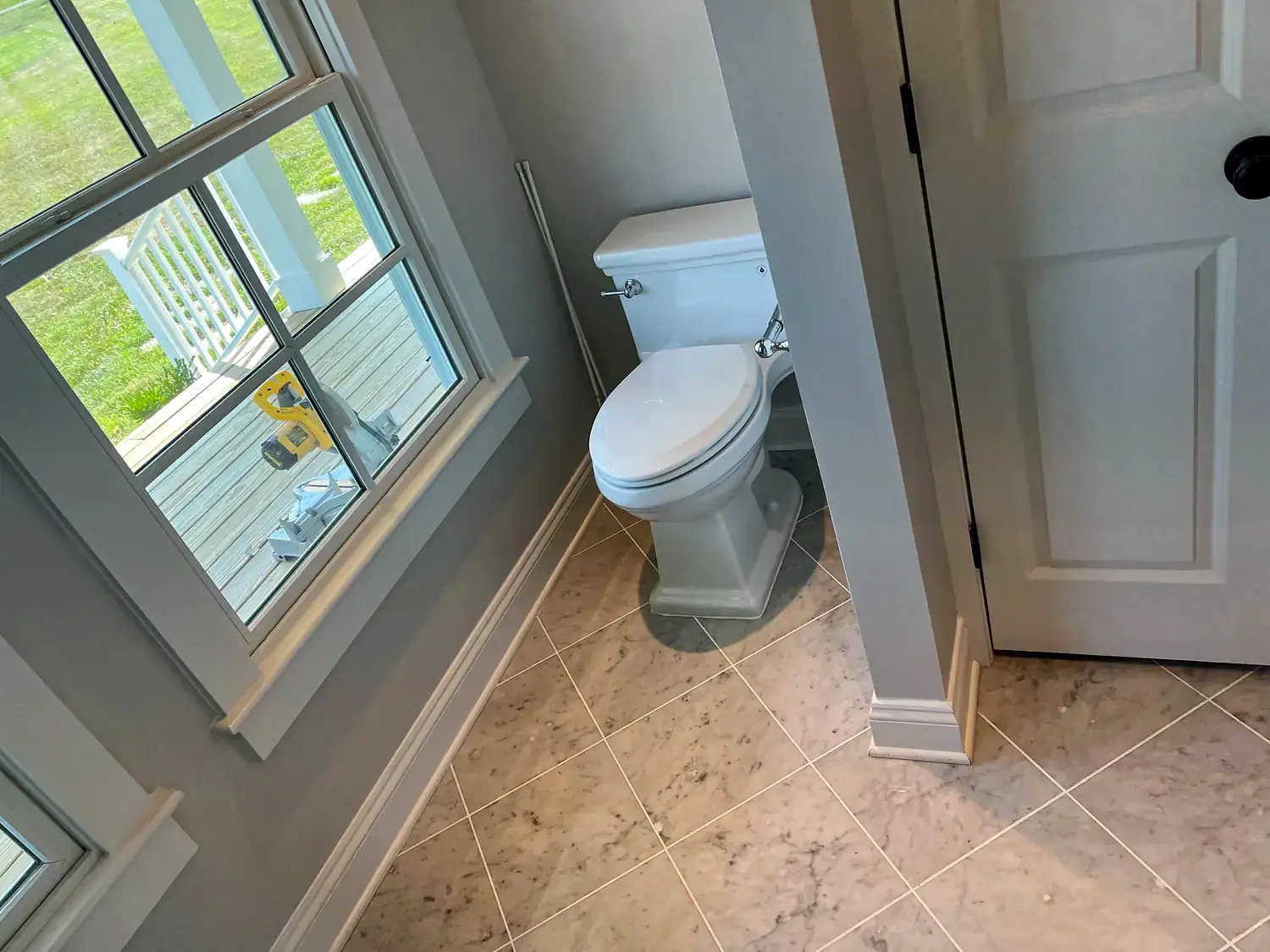 Tile floor and bathroom transitions, flooring project in Northern Virginia by HOM Design & Build, view 4