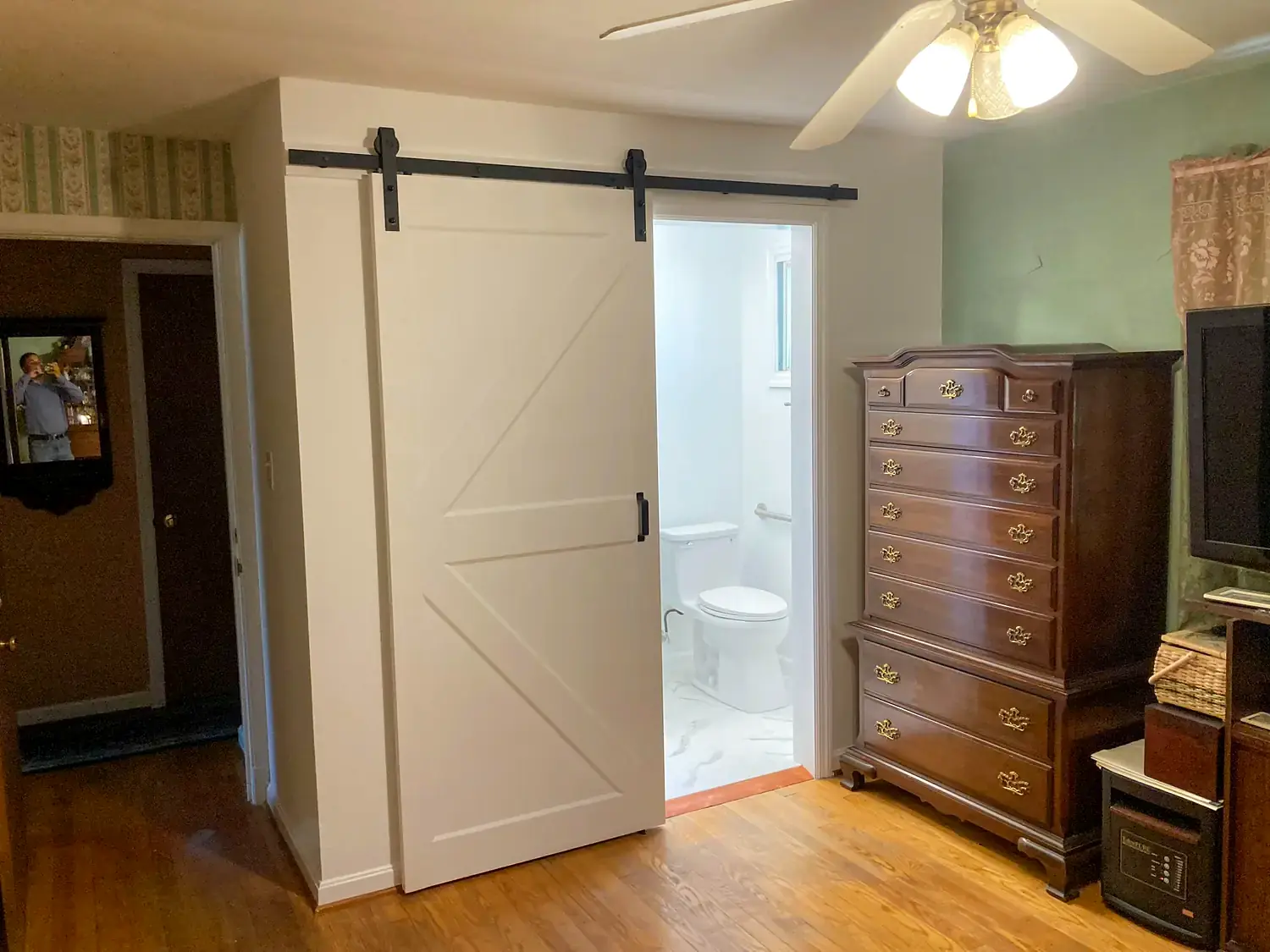 Compact walk-in shower, bathroom remodeling project in Northern Virginia by HOM Design & Build, view 2