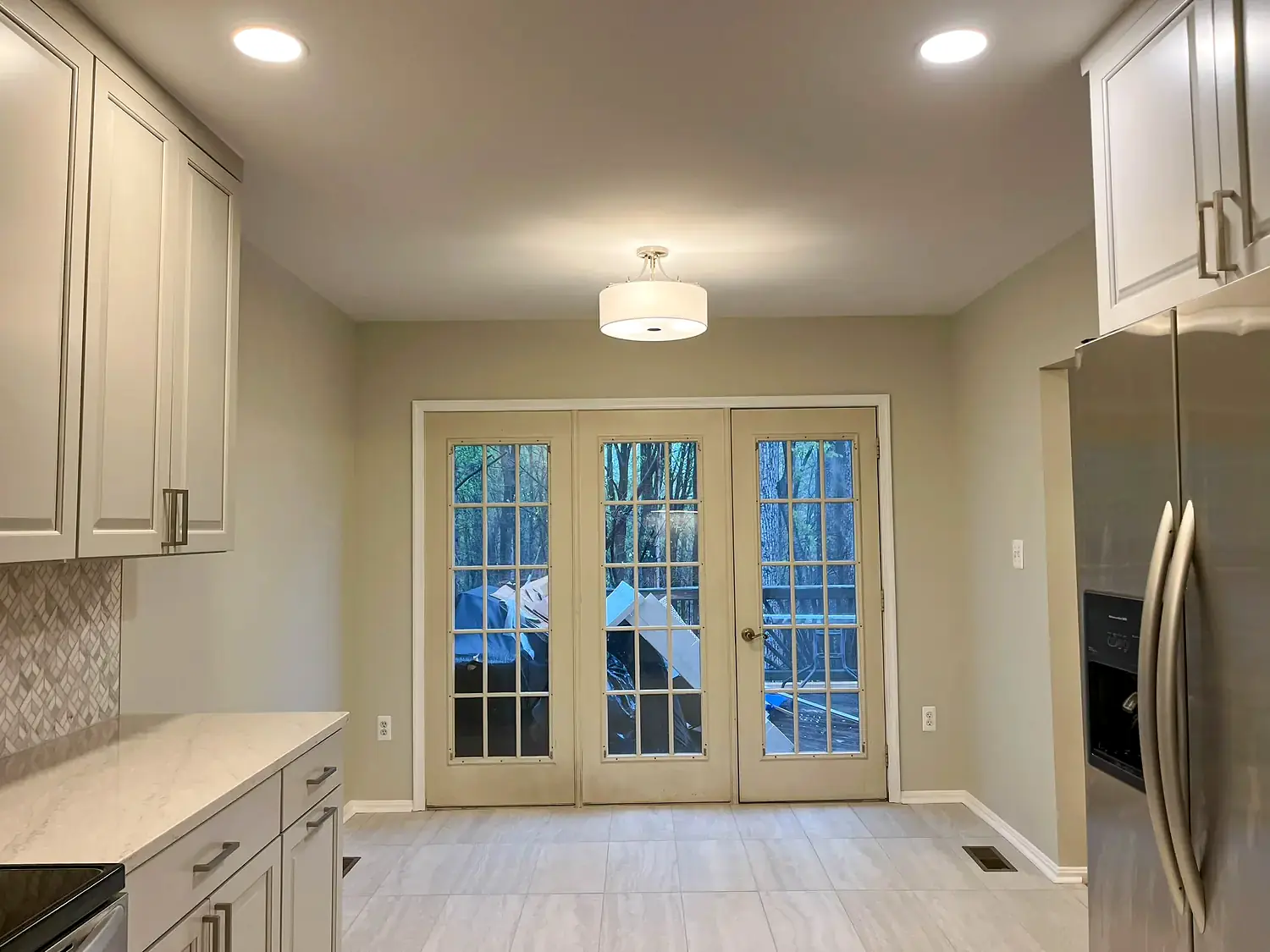 Gray cabinet kitchen, kitchen remodeling project in Northern Virginia by HOM Design & Build, view 4