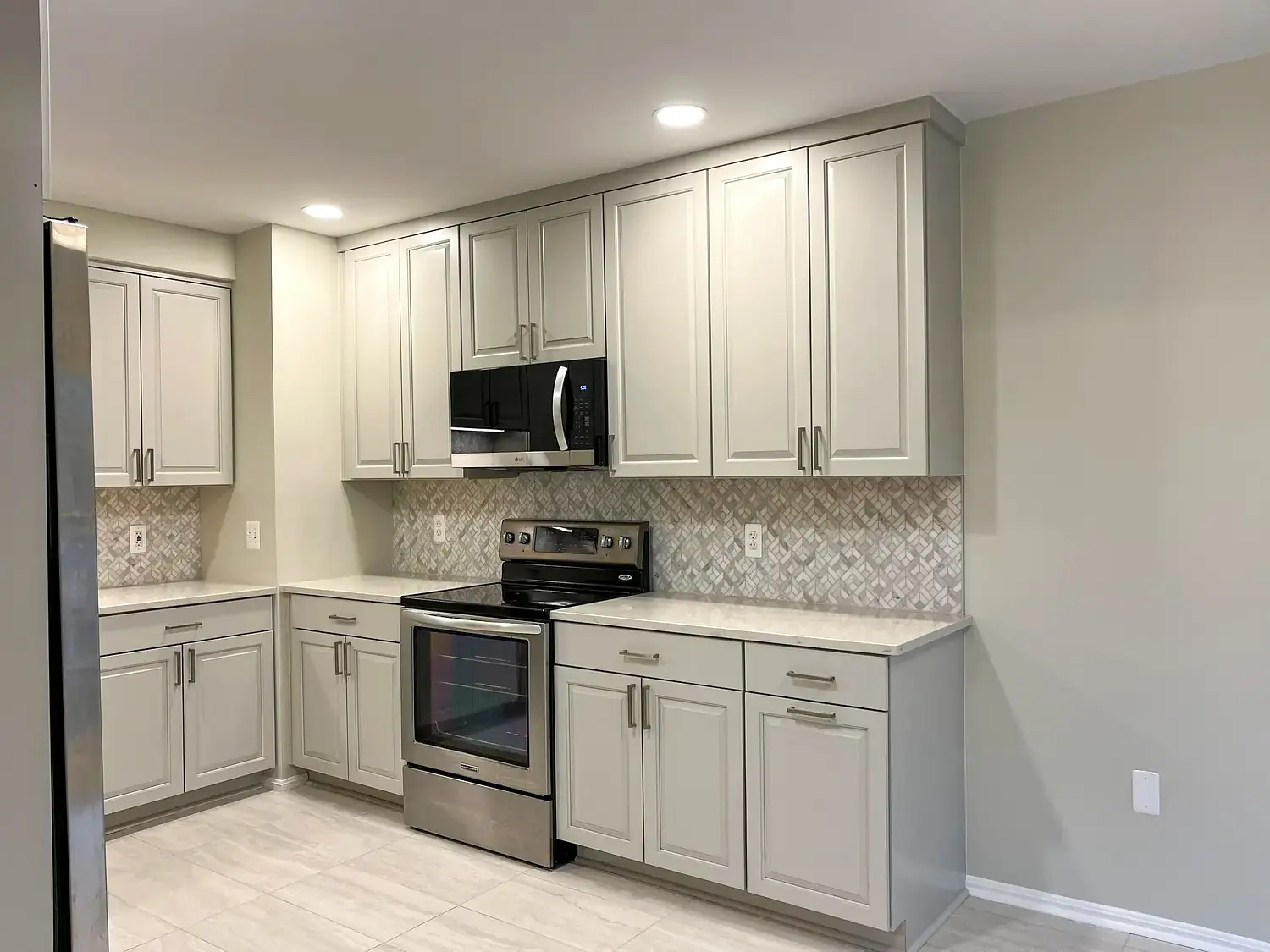 Gray cabinet kitchen, kitchen remodeling project in Northern Virginia by HOM Design & Build, view 5