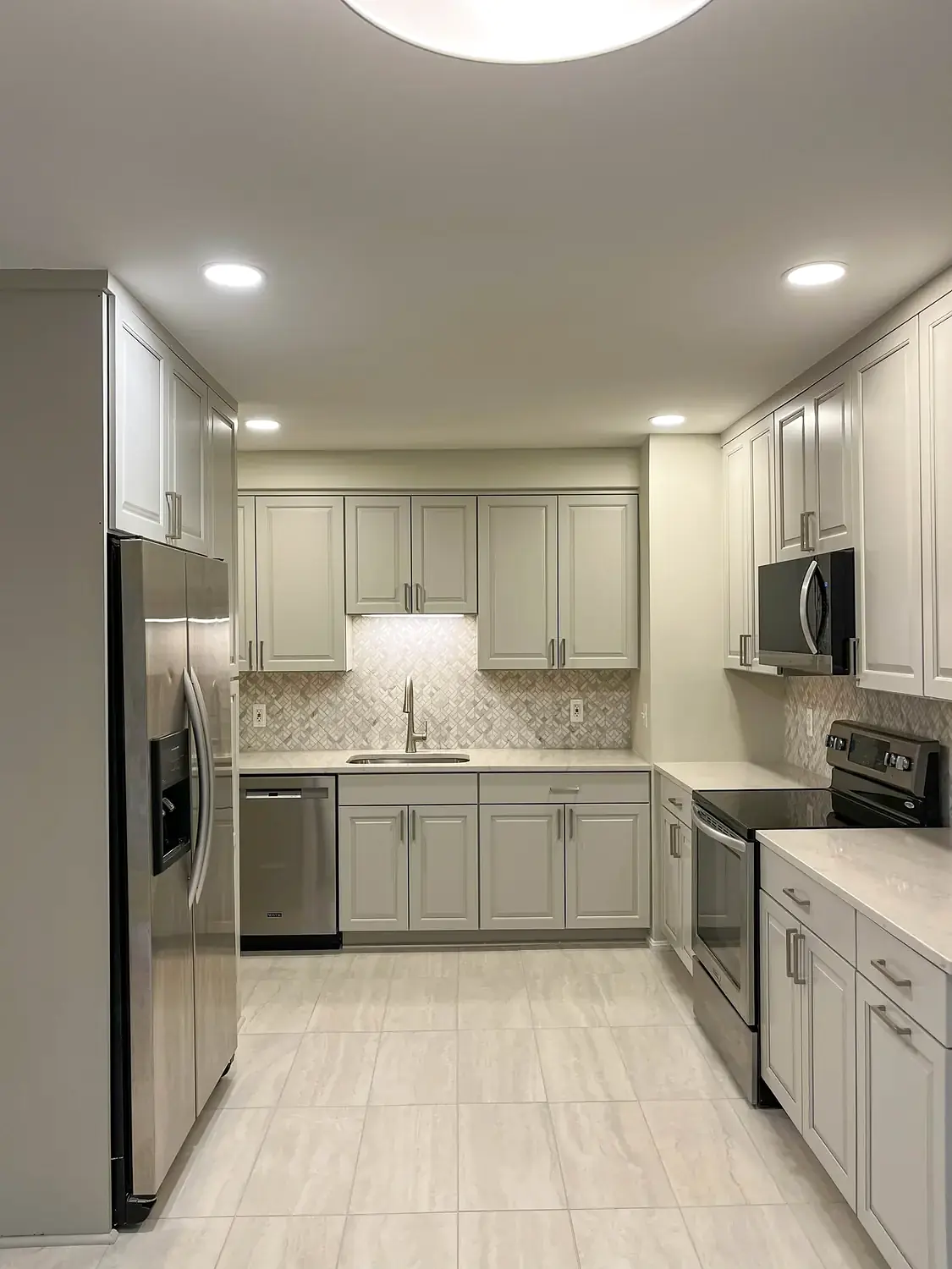 Gray cabinet kitchen, kitchen remodeling project in Northern Virginia by HOM Design & Build, view 11