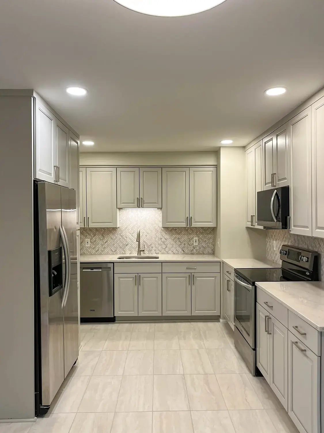 Gray cabinet kitchen, kitchen remodeling project in Northern Virginia by HOM Design & Build, view 12