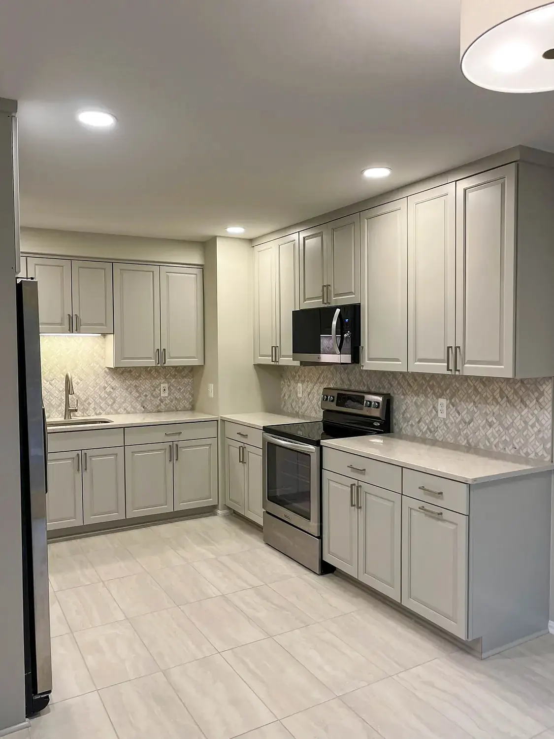 Gray cabinet kitchen, kitchen remodeling project in Northern Virginia by HOM Design & Build, view 13