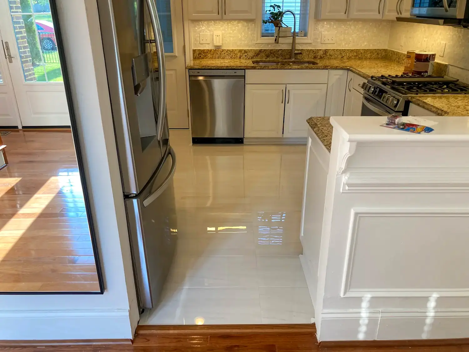 Kitchen tile flooring, flooring project in Northern Virginia by HOM Design & Build, view 3