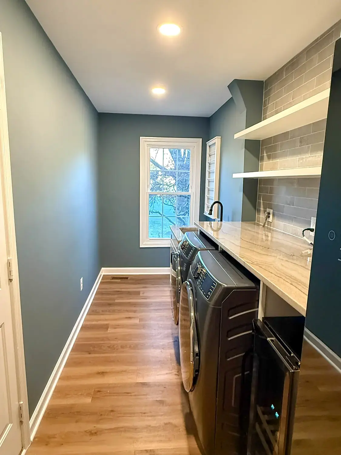 Custom laundry room, whole-home remodeling project in Northern Virginia by HOM Design & Build, view 3