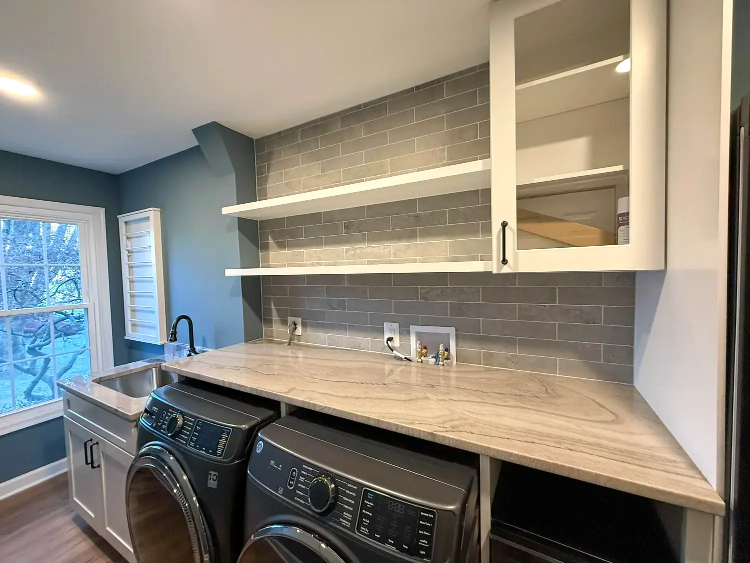 Custom laundry room, whole-home remodeling project in Northern Virginia by HOM Design & Build, view 5