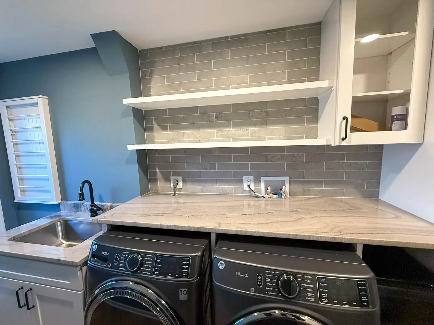 Custom laundry room, whole-home remodeling project in Northern Virginia by HOM Design & Build, view 6